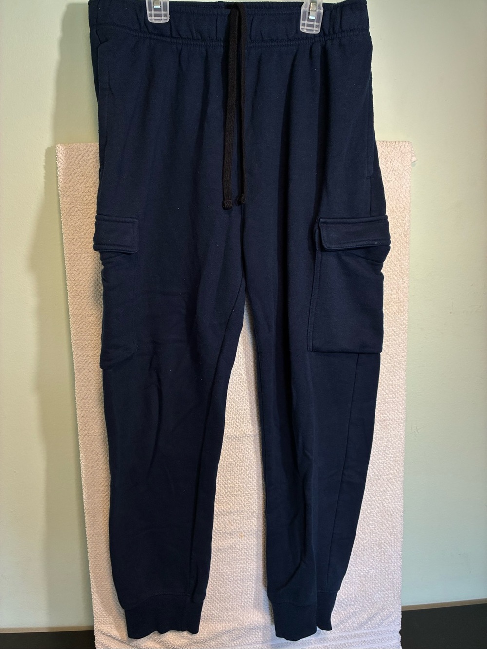 Xersion Navy Cargo Jogger Sweatpants with Drawstring